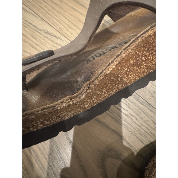 Birkenstock Gizeh 245 Habana Oiled Leather Thong Sandals EU 38 US 7-7.5 EUC - Picture 7 of 16